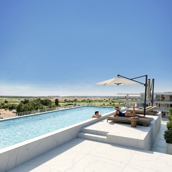 Apartment Luxury 4 bedrooms Quarteira Loulé - condominium, swimming pool, gardens, equipped
