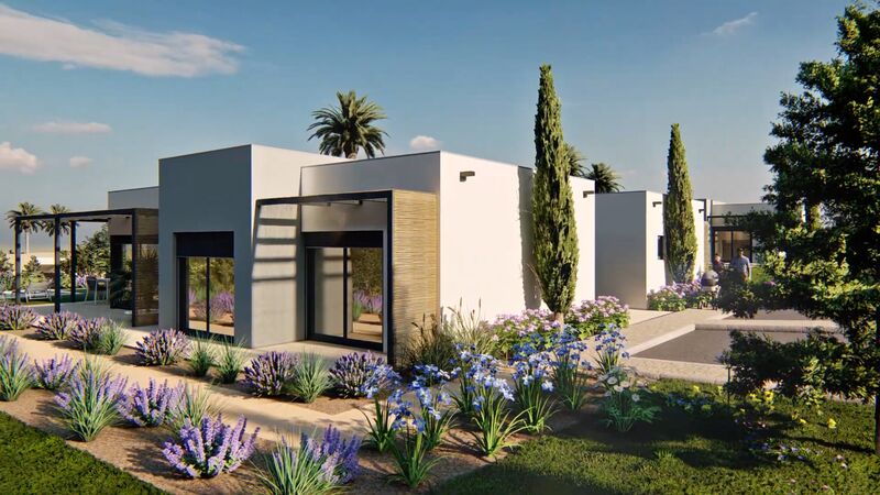 House V1+2 Semidetached spacious Gramacho Lagoa (Algarve) - equipped kitchen, double glazing, swimming pool, solar panels, air conditioning