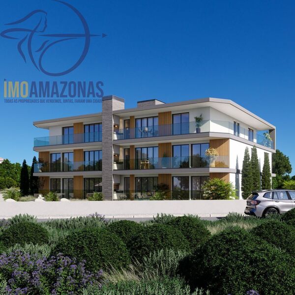 Apartamento Moderno em construção T2 Porches Lagoa (Algarve) - ar condicionado, equipado, jardim, condomínio privado, piso radiante, muita luz natural, varandas, cozinha equipada, piscina, painéis solares