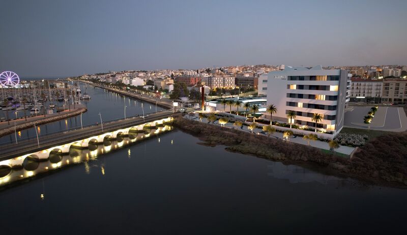 апартаменты элитная в процессе строительства T4 Marina de Lagos São Gonçalo de Lagos - веранда, веранды, терраса, двойные стекла, система кондиционирования, бассейн, сады, сауна