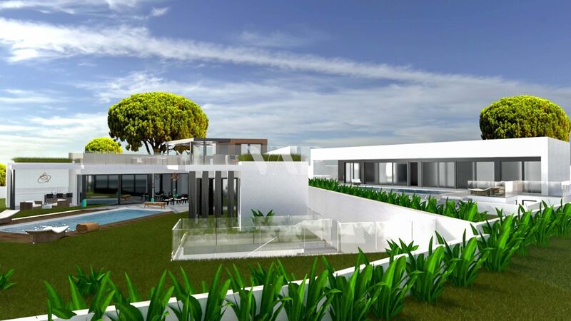 Moradia em construção V3+1 Vilamoura Quarteira Loulé - garagem, piscina, cozinha equipada, jardim