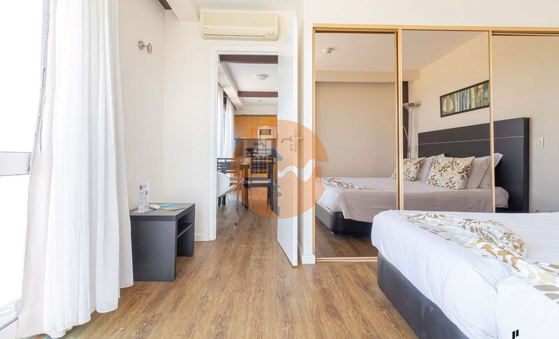 Apartment 1 bedrooms sea view Alvor Atlântico Portimão - furnished, turkish bath, 1st floor, balcony, swimming pool, sauna, sea view