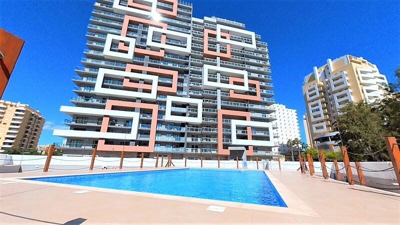 апартаменты T2 рядом с пляжем Praia da Rocha Portimão - веранда, гараж, система кондиционирования, 5º этаж, бассейн
