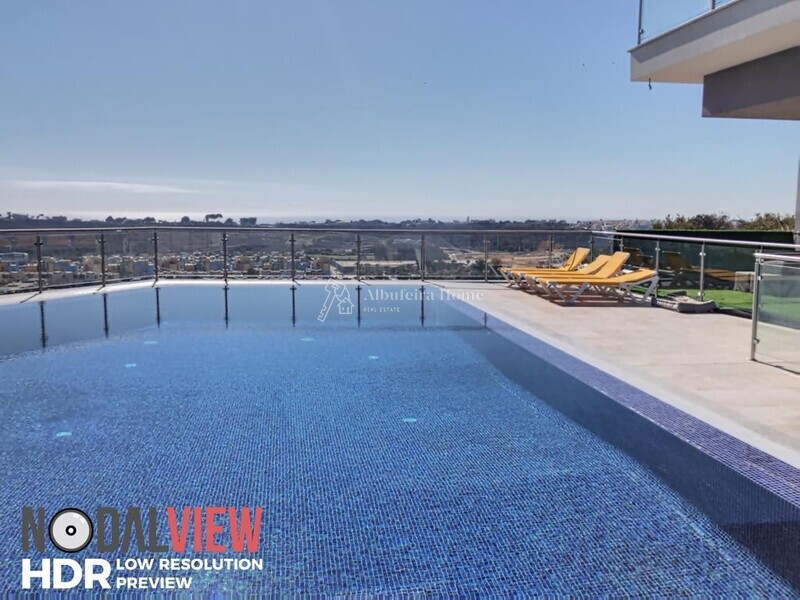 Apartment nouvel T1 Albufeira - swimming pool, air conditioning, sea view, garage, quiet area, solar panel, kitchen