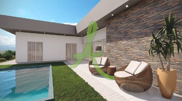 House Single storey under construction 3 bedrooms Silves - swimming pool, garden, solar panels, garage, alarm