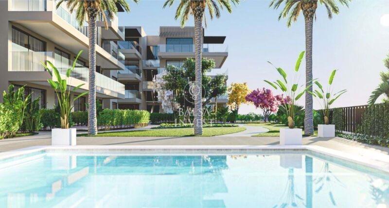 Apartment T2 Duplex in the center Quarteira Loulé - balconies, swimming pool, tennis court, terrace, garage, gardens, equipped, garden, balcony, gated community, terraces