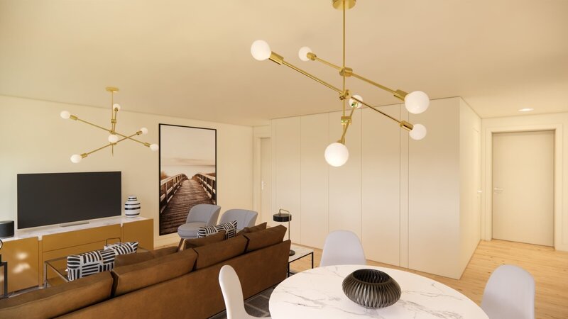 Apartamento T0+1 com pátio interior no centro histórico do Porto