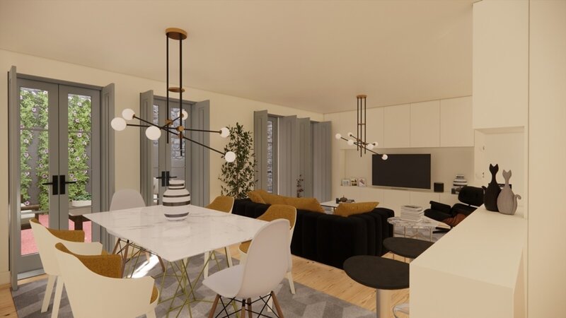 Apartamento T2+1 Duplex com terraços no centro histórico do Porto