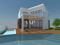 Moradia nova V3+1 Armação de Pêra Silves para vender - jardim, vidros duplos, ar condicionado, garagem, terraço, painéis solares, piscina, cozinha equipada, vista mar